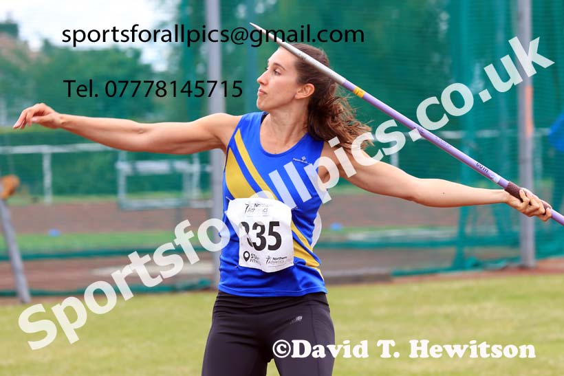 Senior Womens javelin, 2024 Northern Senior and Under-20s Track and Field Champs, Middlesbrough.  Photo: David T. Hewitson/Sports for All Pics